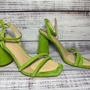Green Strappy Women's Heels